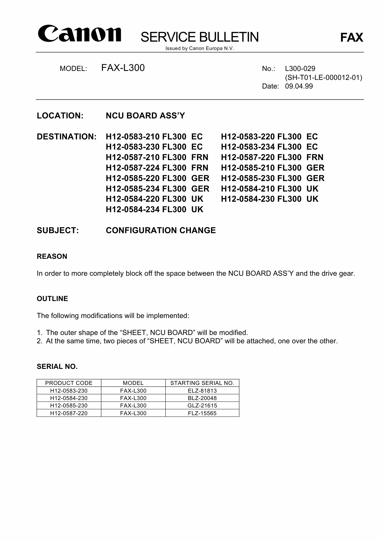 Canon FAX L300 Parts and Service Manual-6